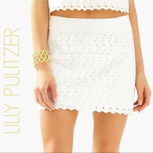 Lilly Pulitzer Tate Skirt Sz 10 Resort White NWOT